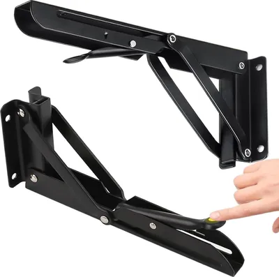 Produktbild von Edelstahl Klappkonsole 500 mm - schwere Belastung - Klappwinkel - Klappscharniere - Tischplatten - Verriegelung - Wandmontage Klapptisch Wandmontage