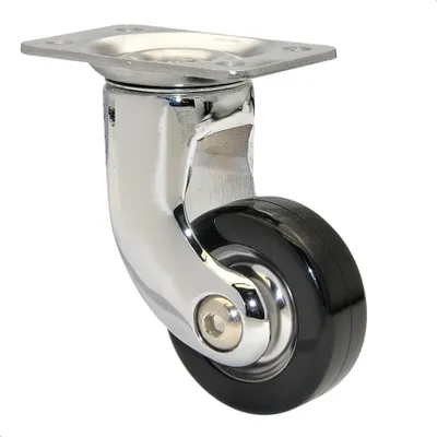 Produktbild von WAGNER Möbelrolle / Lenkrolle DESIGN - Durchmesser Ø 40 mm, nickel,, schwarz, Tragkraft 35 kg - 01008401