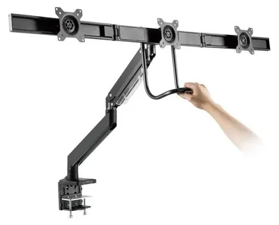 Produktbild von HDWR SolidHand Dreiarm-Wandhalterung für 3 Monitore, Grau - CM03U
