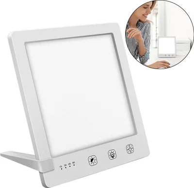 Produktbild von Lichttherapielampe 10.000 Lux Weißlicht + 650 nm Rotlicht, 3 Modi, Augenschutz, USB-C, UV-frei, Timer