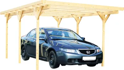 Produktbild von Přístřešek na auto BPP Carport Econo dřevěný přírodní 302 x 500 cm