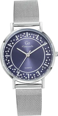 Imagen del producto de Reloj de pulsera analógico plateado para mujer, modelo Mademoiselle, con correa de acero inoxidable (D2UGO695619)