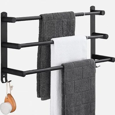 Produktbild von Unyqoos® Ausziehbarer Handtuchhalter für Bad und Küche ohne Bohren