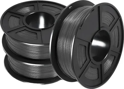 Image de SUNLU Filament PETG, diamètre 1,75 mm, longueur 395 m, PETG gris 3rouleaux