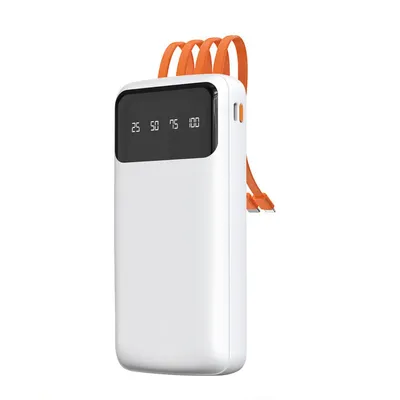 Produktbild von Dudao K6Pro Universal 10000mAh Powerbank mit USB-Kabel, USB Typ C, Lightning, weiss (K6Pro-white)