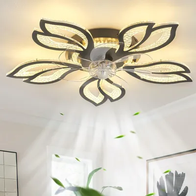 Obrázok produktu pre Stropný ventilátor s osvetlením a diaľkovým ovládaním, 6 rýchlostí