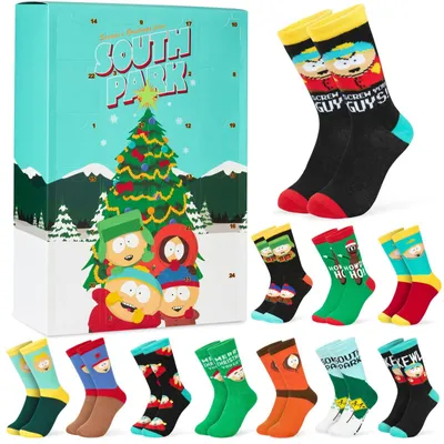 Obrázok produktu pre South Park Adventný kalendár 2026 Pánsky 24 Párov Ponožiek 40-45 EU