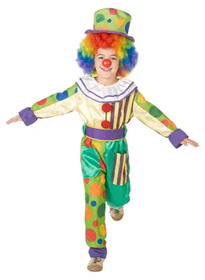 Produktbild von Lustiges Clown Kostüm für Jungen bunt S 4-6 Jahre (110-120 cm)