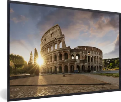 Produktbild von MuchoWow® Gerahmtes Poster Antikes römisches Theater bei Sonnenaufgang Italien 30x20 cm - Poster mit Schwarzem Bilderrahmen Wandposter Rahmen Foto Bilder - Kunstdruck - Bild-Poster