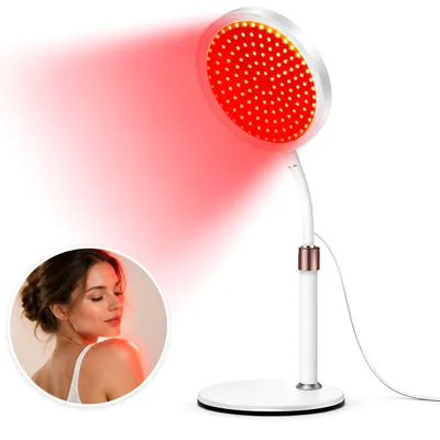 Produktbild von 2-in-1 Rotlichtlampe, 660/850 nm, 100 LEDs, Timer und 10 Helligkeitsstufen, Flexibel Einstellbar