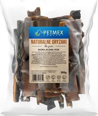 Obrázok produktu pre PETMEX Losová koža - pochúťka pre psov - 500g
