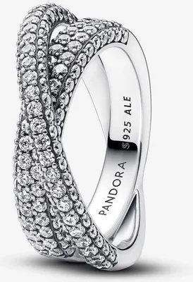 Immagine prodotto di Anello Pandora Timeless Pavé incrociato a doppia fascia 193022C01 Anello da donna, misura:50