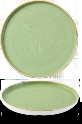 Produktbild von Churchill Super Vitrified Stonecast Sage Green Teller Rund Mit Erhöhtem Rand 26cm, 6 Stück