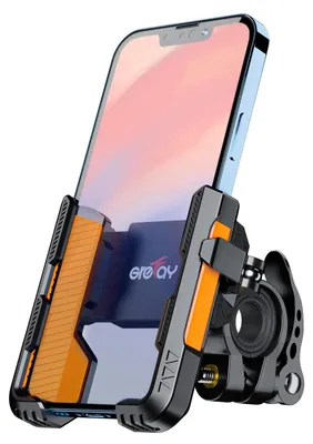 Zdjęcie produktu dla Uchwyt rowerowy na telefon - Mocowanie na kierownicę 20-40 mm - Obrót 360 stopni - Czarny - Do smartfonów 4,5-7,5 cala