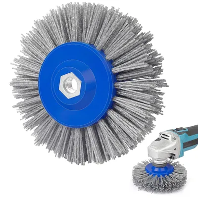 Obrázek produktu pro Broušený kartáč z nylonu, zrnitost 60, 150 mm, pro leštící stroj s závitem M14