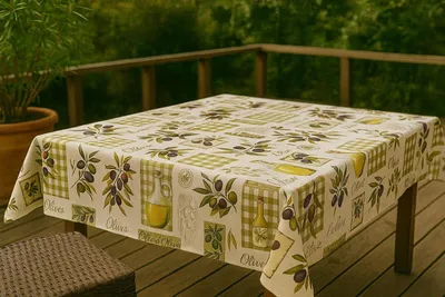 Produktbild von Wachstuch Olive Tischdecke abwischbar Wachstuchtischdecke 140 x 220 - 26782-Oliven