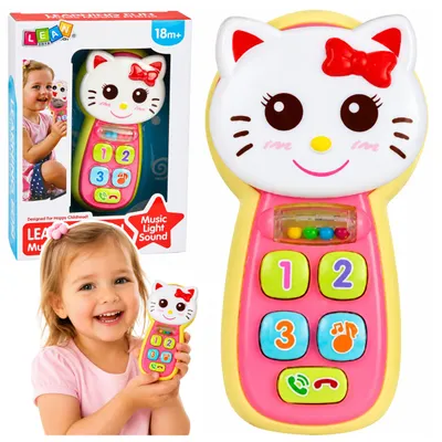 Immagine prodotto di Suono interattivo delle luci del sonaglio dello specchio del gattino del telefono del bambino