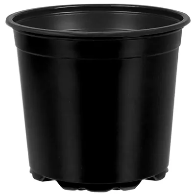 Produktbild von Set mit 100 schwarzen Kunststoff-Blumentöpfen, Durchmesser 15 cm