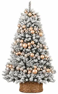 Immagine prodotto di Albero di Natale artificiale 150 cm – KRÁLOVSKÁ CHAMPAGNE, decorato con 240 ornamenti natalizi, incl. supporto