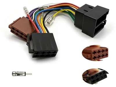 Autoradio-Adapter 16-polig ISO + DIN-Antenne-Adapter