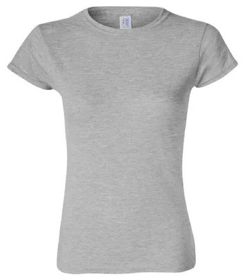 Image de T-shirt à manches courtes Gildan Soft Style pour femme FK395 (L) (gris)