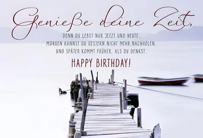 Produktbild von Cartolini Klappkarte mit Sprüchen 005d Genieße deine Zeit, denn du lebst...