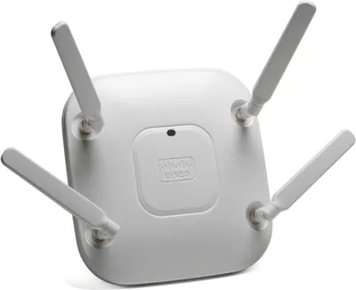 Produktbild von Cisco Aironet 2602E, 2.4/5, IEEE 802.11a, IEEE 802.11b, IEEE 802.11g, IEEE 802.11h, IEEE 802.11n, IEEE 802.3af, FCC, RSS, EMI, EN 60601-1-2 EMC, Ethernet (RJ-45), EAP, EAP-TLS, EAP-TTLS, PEAP, TKIP, WPA, WPA2, 100 - 240