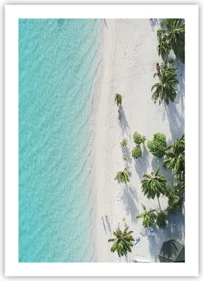 Produktbild von Poster - Poster ohne Rahmen - Luftaufnahmen himmlisch Strand - 50x70 cm - Wand Bild - Wanddeko - Wandbilder - Kunstposter - Wandposter - Bilder - Kunstdruck - Wanddekoration - P2XPA50x70-4532