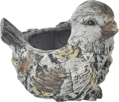 Obrázek produktu pro INDECOR Ebi Květináč ptáček 30 x 22 x 26 cm, keramika, vzor kámen X14125
