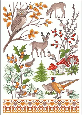 Produktbild von Kreuzstichvorlage von Lindner „Spätherbst“, 038