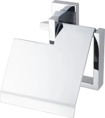 Produktbild von Haceka Edge toiletrolhouder met klep 12,8x4,6x14,2cm chroom