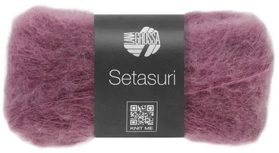 Produktbild von Lana Grossa SETASURI 25 g feines Lace-Garn aus Alpaka und Seide 212 m Farbe 076 - Mauve