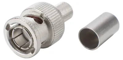 Produktbild von Telegärtner BNC HD-SDI Crimp-Kabelstecker, gerade, nickelfarben