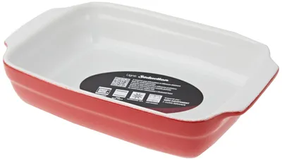 Immagine prodotto di Crealys 512727, teglia da forno con maniglie in Vetroceramica, 25 x 15 x 5 cm, colore rosa fragola
