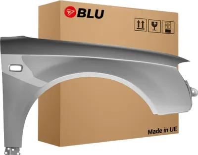 Zdjęcie produktu dla BLU Błotnik Premium pasujący do Audi A4 B7 LY7Q Prawy Srebrny AtlasGrau | 2004-2008 | Przedni Przód | Lakierowany | Gotowy do montażu | Ocynk
