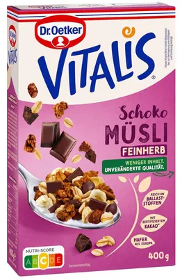 Produktbild von Vitalis Schoko Müsli Feinherb 400g