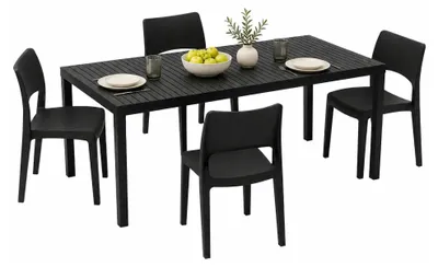Produktbild von Masisa - Gartenset, Anthrazit, 4 Sitzplätze, Italy