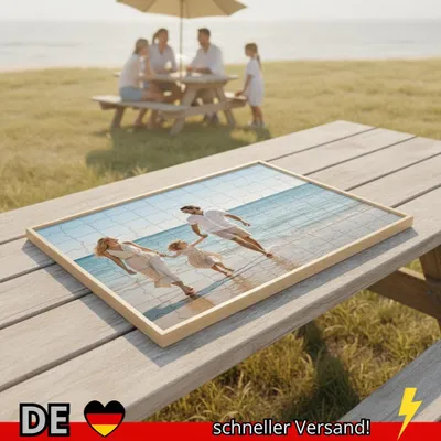 Produktbild von Personalisierte Holzpuzzles Holzrahmen in Verschiedenen Farben und Größen