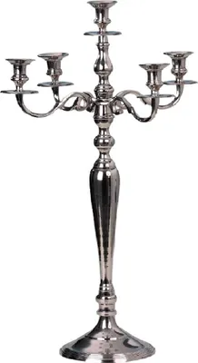 Produktbild von Kerzenständer 100cm Silber 5-armig Leuchter