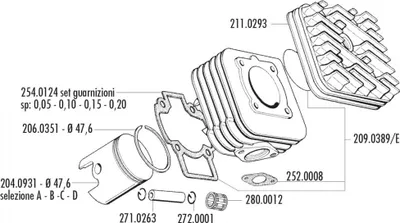 Zdjęcie produktu dla Głowica cylindra Polini Aluminium 70cc do Piaggio AC
