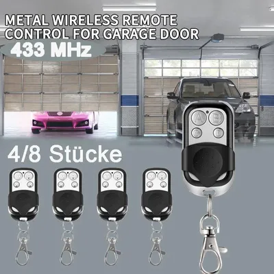 Produktbild von 4/8× Universal 433MHz Funk Fernbedienung Alarmanlage Handsender für Garagentor