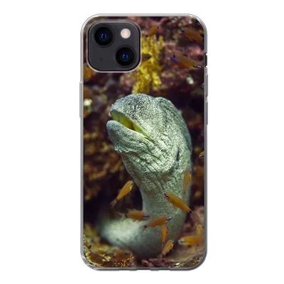 Produktbild von MuchoWow® Handyhülle Schutzhülle Hülle für iPhone 13 mini Fische - Korallen - Ozean Silikon Softcase Handy Hülle - Softcase