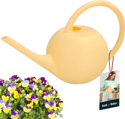 Produktbild von KOTARBAU® Gießkanne 1,2 L Blumengießkanne für Zimmerpflanzen mit langem Ausguss Zimmerpflanzen Bewässerung für Indoor & Outdoor Kunststoff Gelb