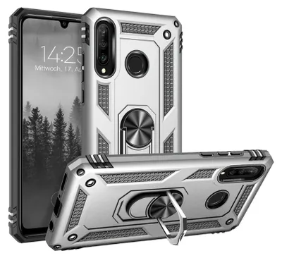 Produktbild von Armor Outdoor Handyhülle für Huawei P30 Lite Handy Panzer Case Cover Schutzhülle Farbe: Silber