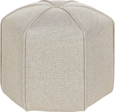 Obrázek produktu pro BELIANI Lněný taburet béžový 45 x 45 x 40 cm čalouněný taburet moderní obývací pokoj nábytek do ložnice