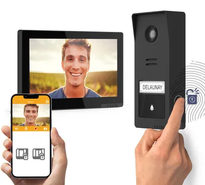 Obrázek produktu pro Bezdrátový videotelefon s připojením k internetu a přístupem pomocí otisku prstu – Wave 3 – Extel – 720337