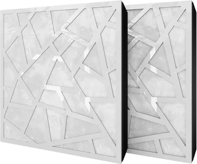 Produktbild von 4er-Set Akustikpaneele SKYROSS Samt 50x50x5 cm, Weißer Kunststoff/Weiß