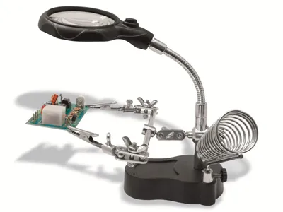 Image de Helping Hand avec lumière LED + loupe