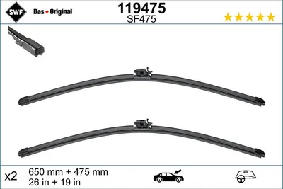 Produktbild von Swf Wischbl-Set Visioflex 650/475 Mm