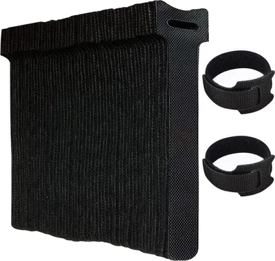 Produktbild von Kabelbinder, wiederverwendbar, Klettverschluss, verstellbar, ordentlich, für Zuhause und Büro, Zubehör, Kopfhörer, PC, Kabel, USB-Datenkabel, Organizer, 120 Stück